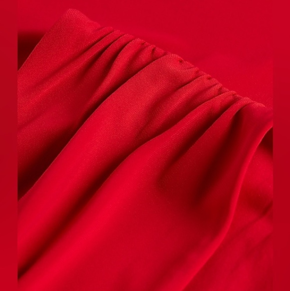 Smooth Matte Jersey Low Back Red Jumpsuit - Picture 5 of 9